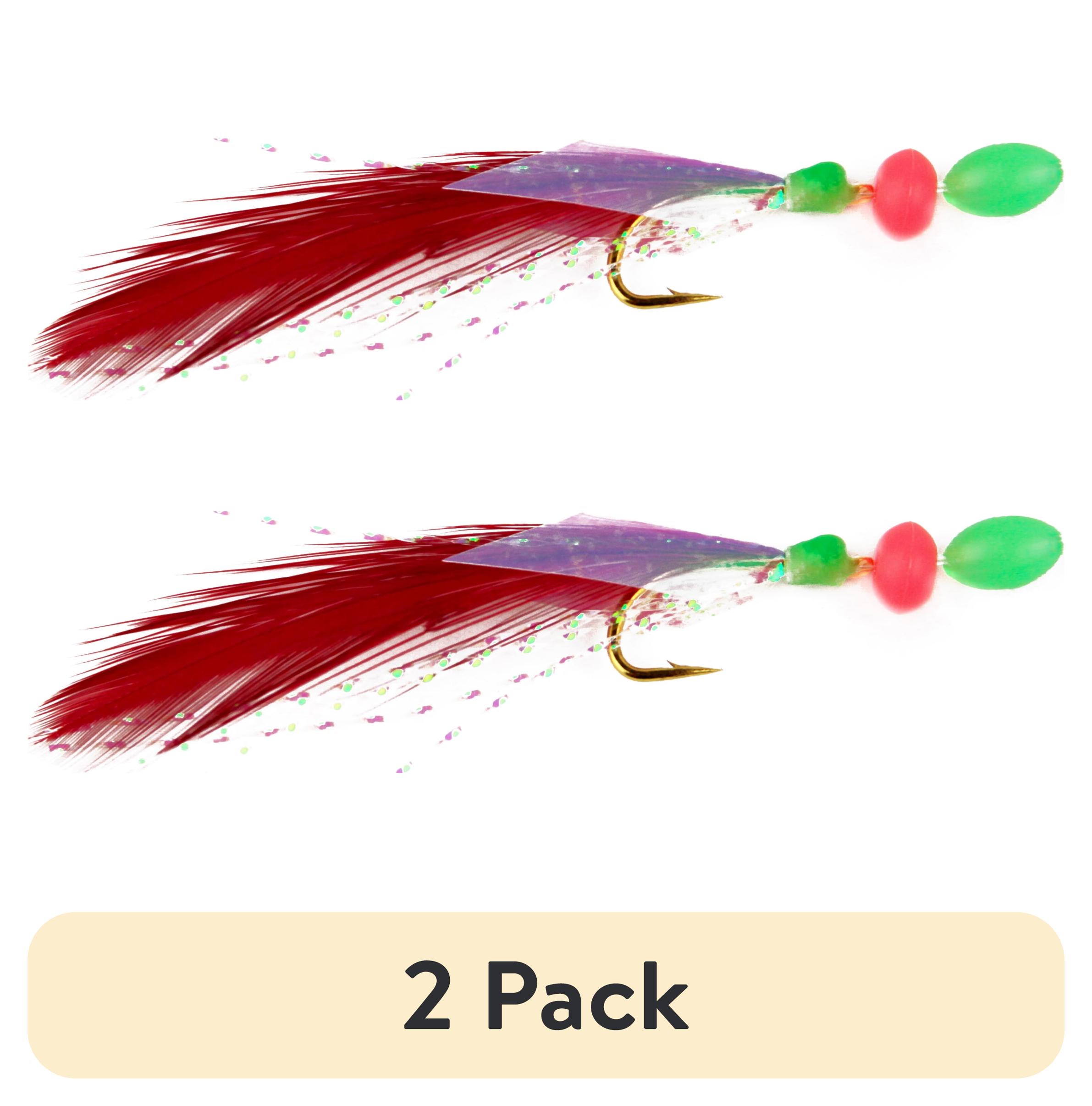 (2 pack) Promar Rainbow Flasher Sabiki Rig, Size 4 Gold Hooks
