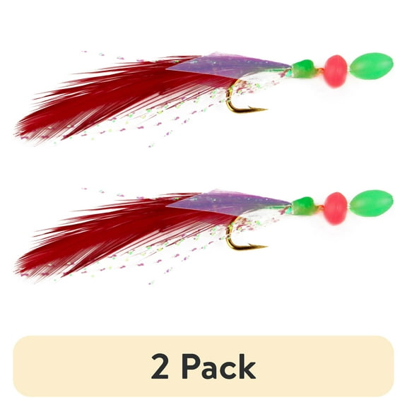 (2 pack) Promar Rainbow Flasher Sabiki Rig, Size 4 Gold Hooks