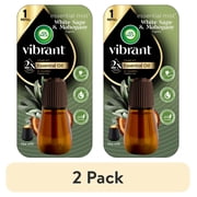 2 pack Air Wick Essential Mist Vibrant Scented Oil Air Freshener Diffuser Refill, White Sage and Mahogany, 1 Count