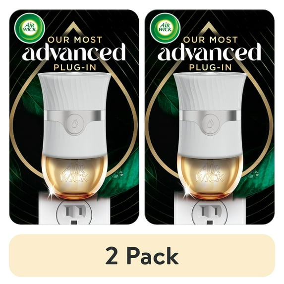 (2 pack) Air Wick Advanced Plug-in Scented Oil Warmer, Long-lasting Fragrance Device, 1 Count