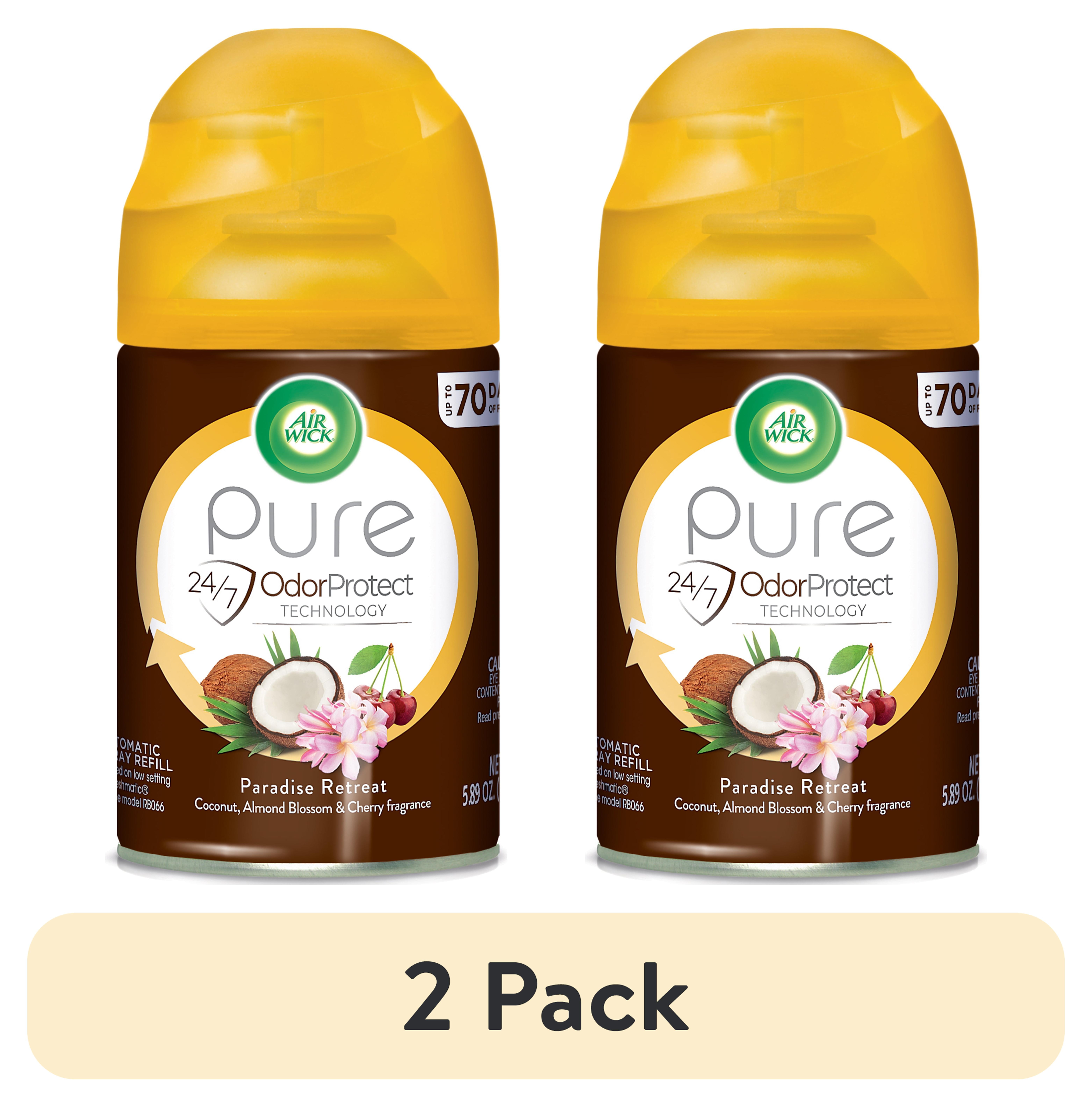 (2 pack) Air Wick, Freshmatic Refill, Automatic Spray, Paradise Retreat Scent, 6.17oz, Air Freshener, Can