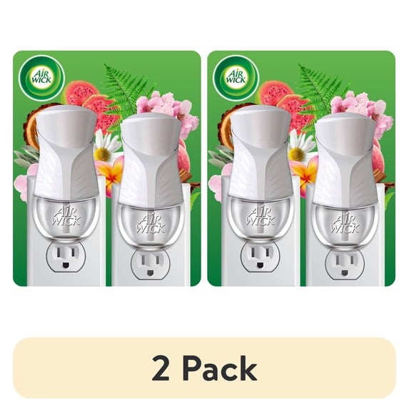 (2 pack) Air Wick Plug-In Scented Oil Air Freshener Warmer Devices, White, 2 Count