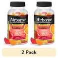thumbnail interactive-video image 1 of (2 pack) Airborne Immune Essentials Vitamin C Gummies, Multivitamin Immunity Support Supplement, Assorted Fruit Flavor, 132 count, 1 of 14