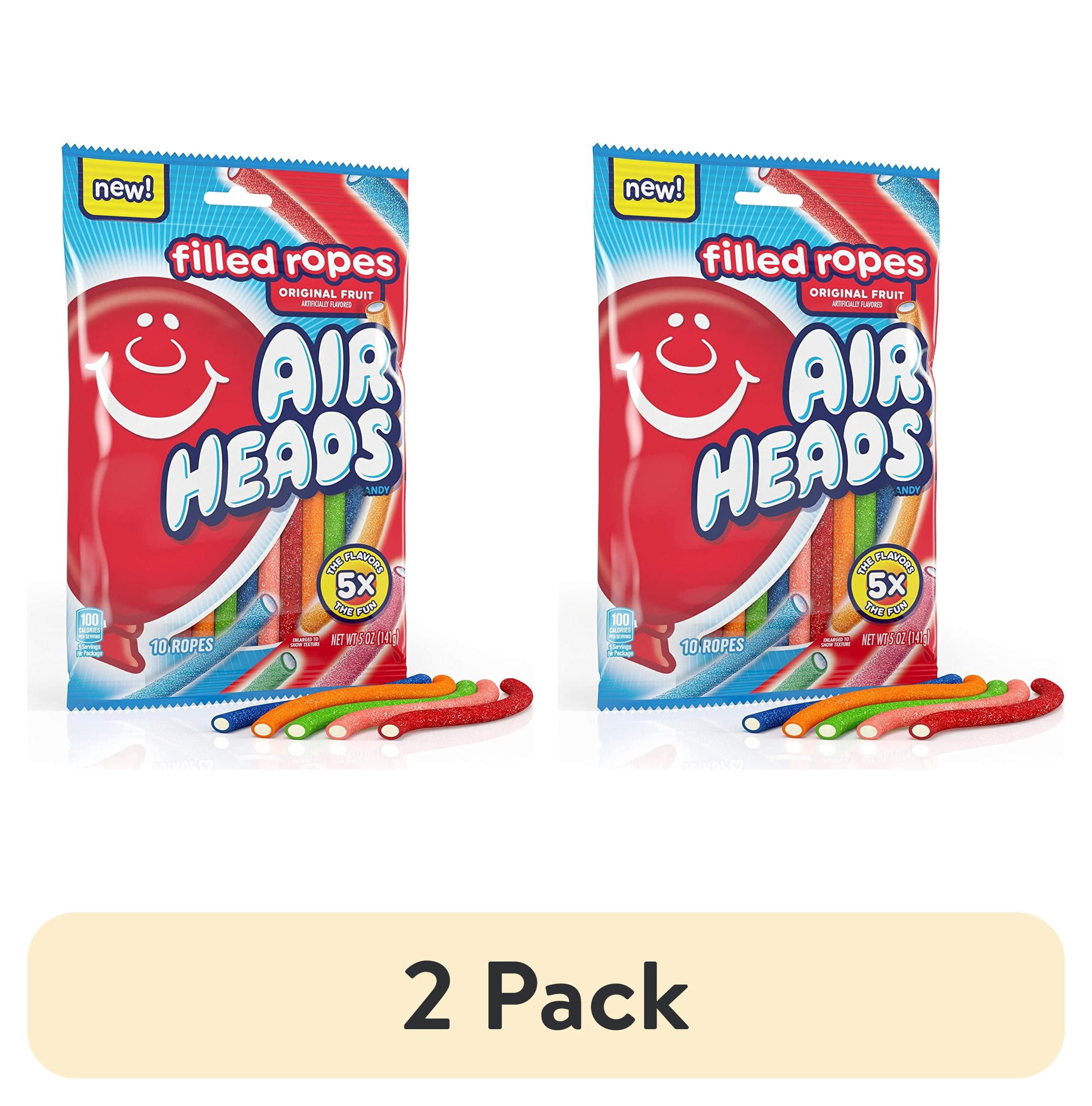 (2 pack) Airheads Fruit Flavored Filled Ropes Candy, 5 oz Bag