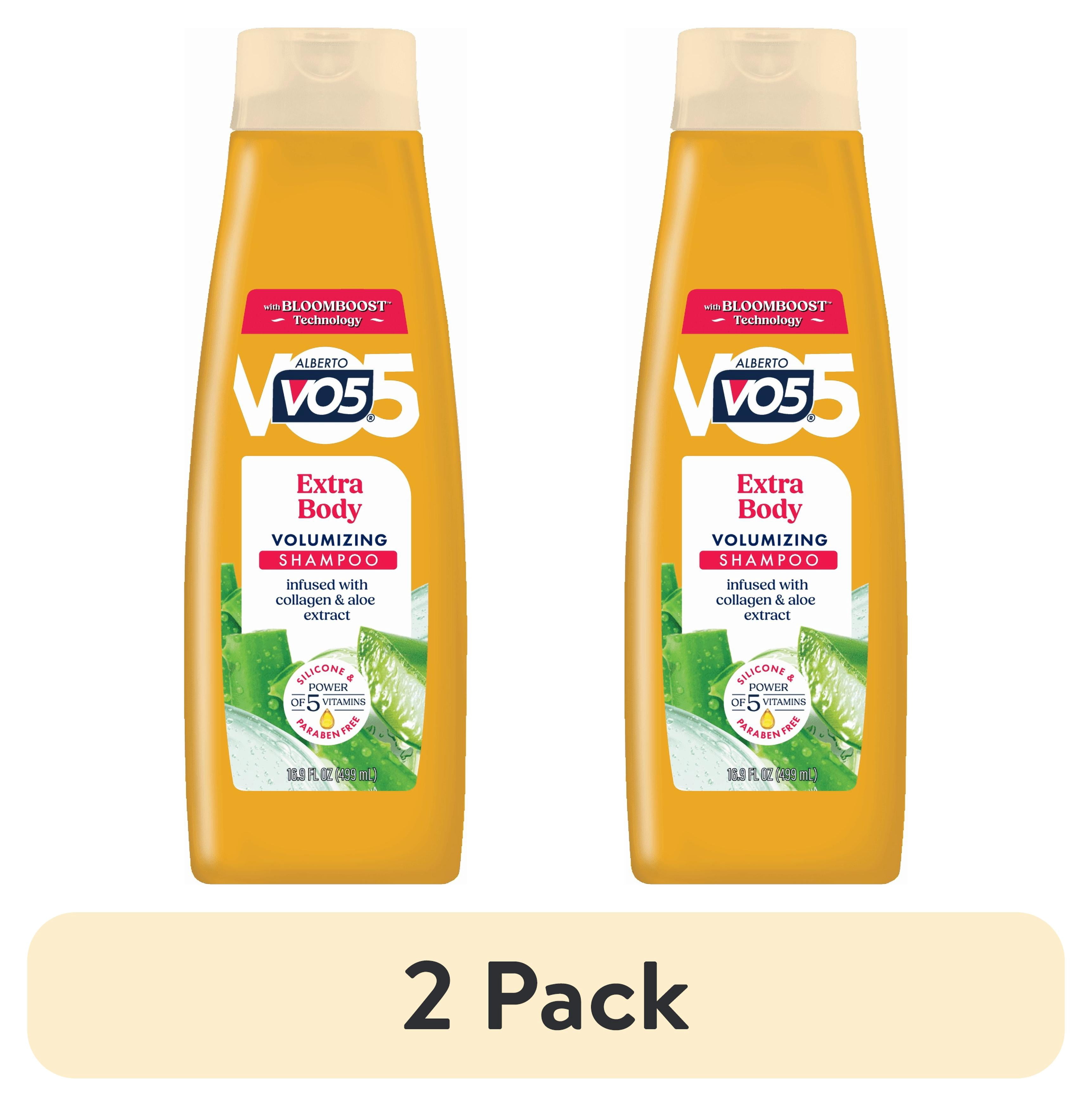 (2 pack) Alberto VO5 Extra Body Volumizing Shampoo with Collagen & Aloe Extract, Paraben Free, Vitamin-Enriched Formula for Fuller, Thicker Hair