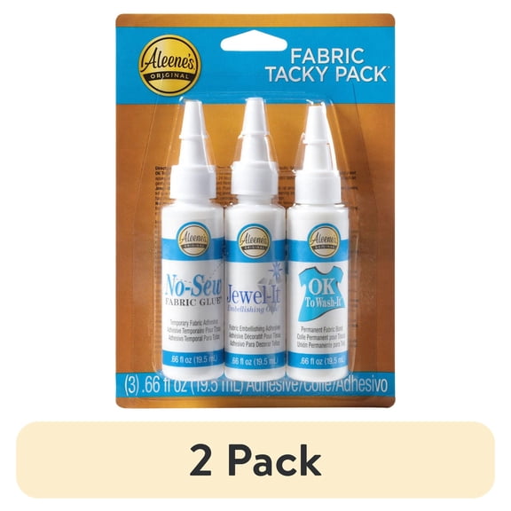 (2 pack) Aleene's Try Me Size Fabric Tacky Pack 3/Pkg-.66oz