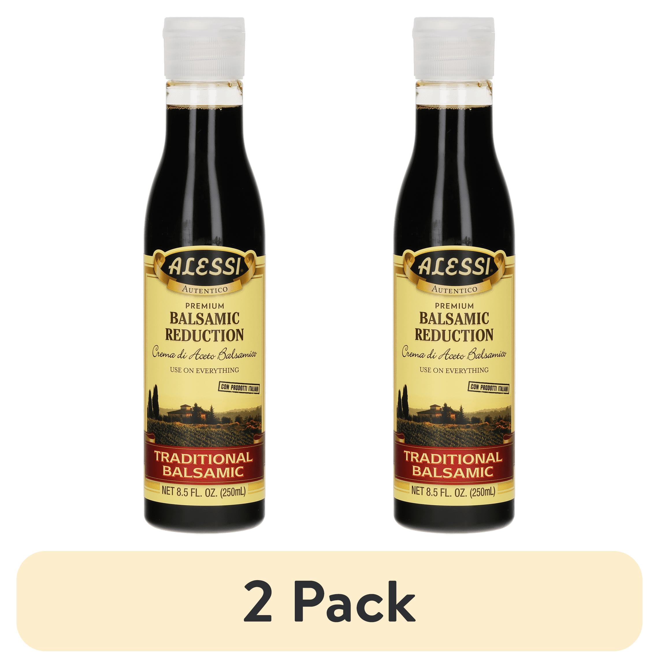 (2 pack) Alessi Premium Balsamic Vinegar Reduction, Traditional Balsamic, 8.5 fl oz