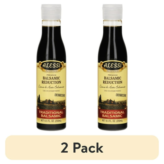 (2 pack) Alessi Premium Balsamic Vinegar Reduction, Traditional Balsamic, 8.5 fl oz