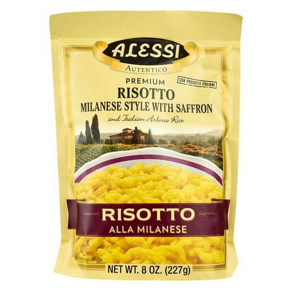 (2 pack) Alessi Risotto Alla Milanese, 8 oz Bag, Shelf Stable