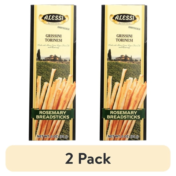 (2 pack) Alessi Rosemary Breadsticks, 3 Ounce