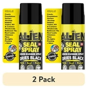 (2 pack) Alien Waterproof Sealant Spray Black Caulk 14 oz Liquid Rubber Seal Insulate for Indoor Outdoor