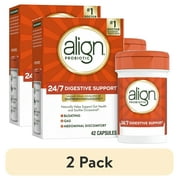 (2 pack) Align Probiotic, 24/7 Digestive Support*, Probiotics for Women and Men, Probiotics for Digestive Health, Men and Womens Probiotic Capsules Help Relieve Occasional Bloating & Gas*, 42 Capsules