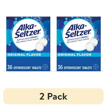 (2 pack) Alka-Seltzer Original Pain Relief Effervescent, 36 Ct