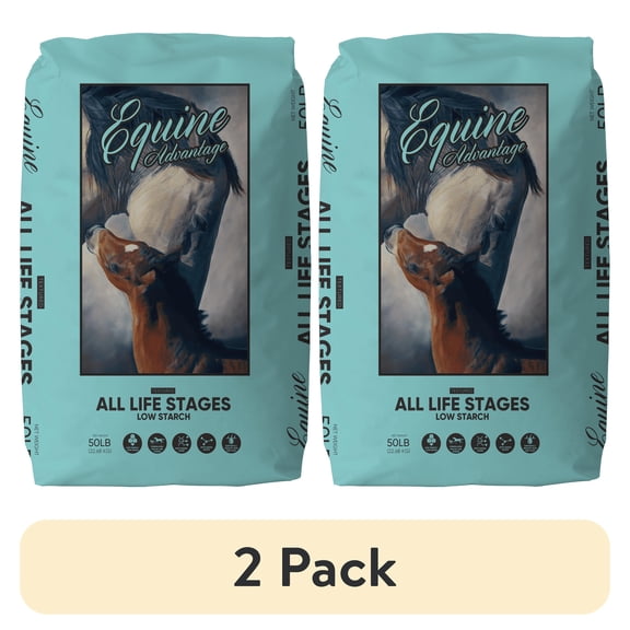 (2 pack) Equine Advantage All Life Stages Low Starch Horse Feed