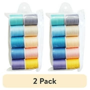 (2 pack) Allary Light Assorted Sewing Thread, 10 Spools, Strong and Lightweight for All-Purpose Sewing