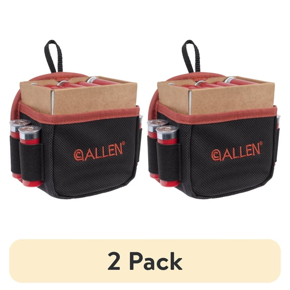 (2 pack) Allen Company 12 Gauge Shell Ammo Holder, Holds Box of 25 Shells, Black, Polyester, 1