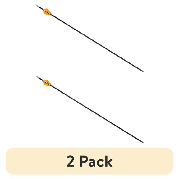 (2 pack) Allen Company 26" Fearless G2 Youth Target Fiberglass Arrow, Black