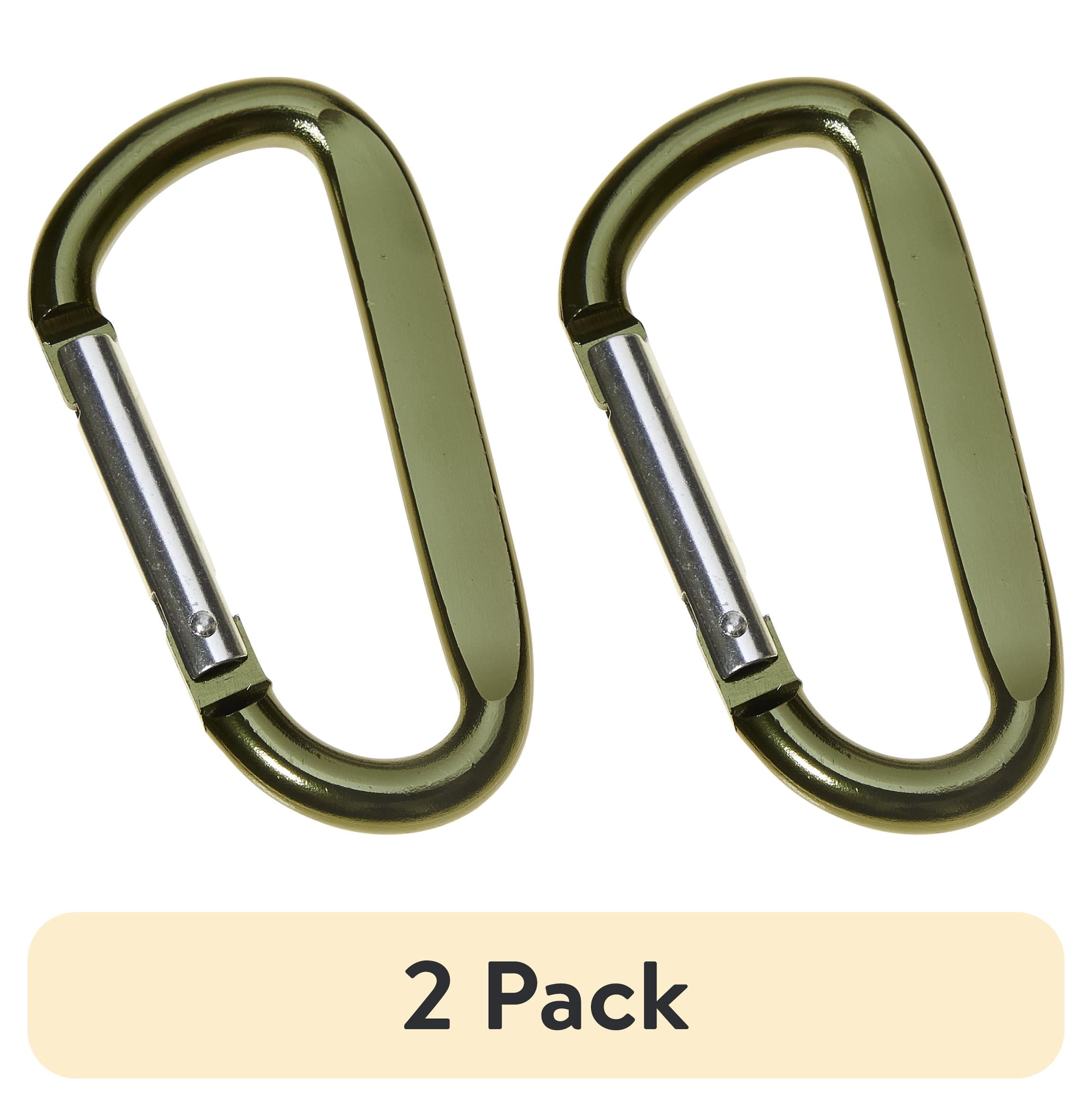 (2 pack) Allen Company 3 Inch General Purpose Carabiner - Lightweight Aluminum - Green