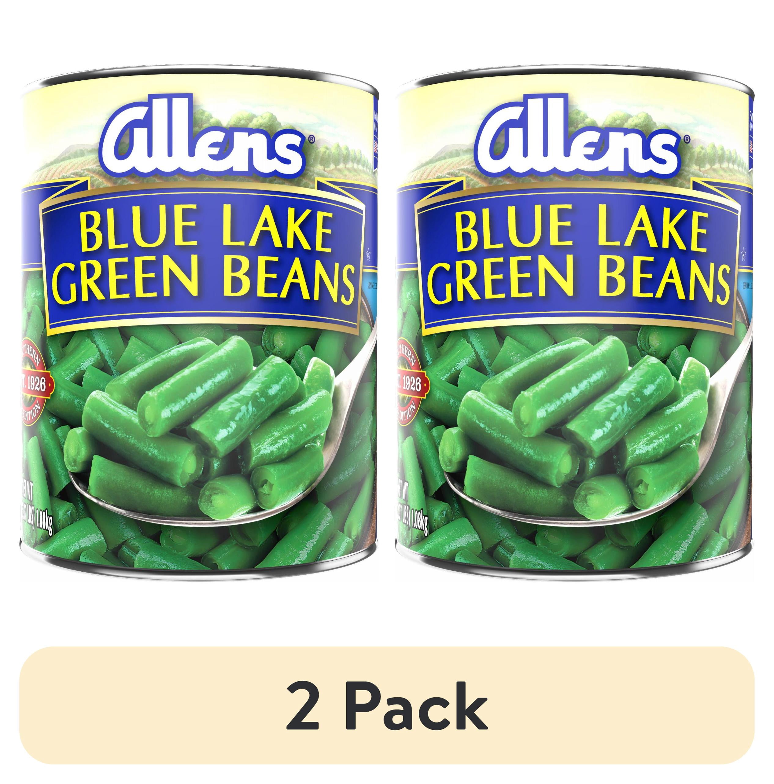 (2 pack) Allens Blue Lake Green Beans, Canned Vegetables, 38 oz