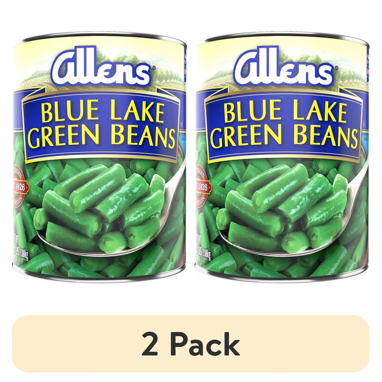 2 pack) Allens Blue Lake Green Beans, Canned Vegetables, 38 oz