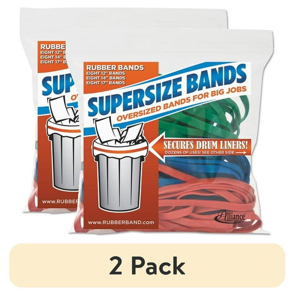 Alliance, SuperSize Bands, Assorted Sizes & Colors, 24-Pack