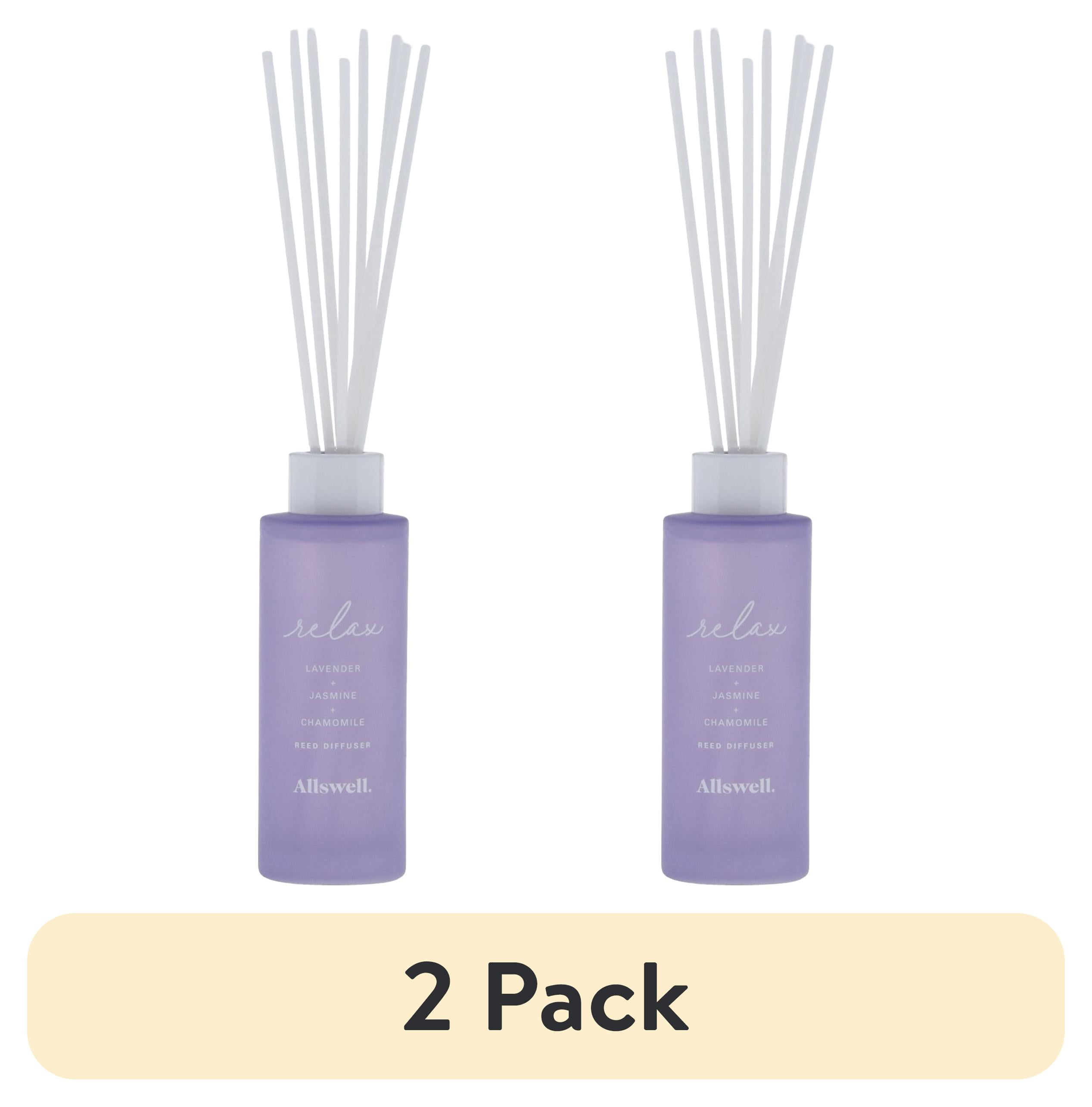Relax Reed Diffuser (2 pack) Allswell Relax (Lavender + Jasmine + Chamomile) Scented Reed ...