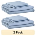 thumbnail image 1 of (2 pack) Allswell Soft & Silky 4-Piece Blue Illusion Rayon Derived from Bamboo Sateen Bed Sheet Set, Queen, 1 of 14