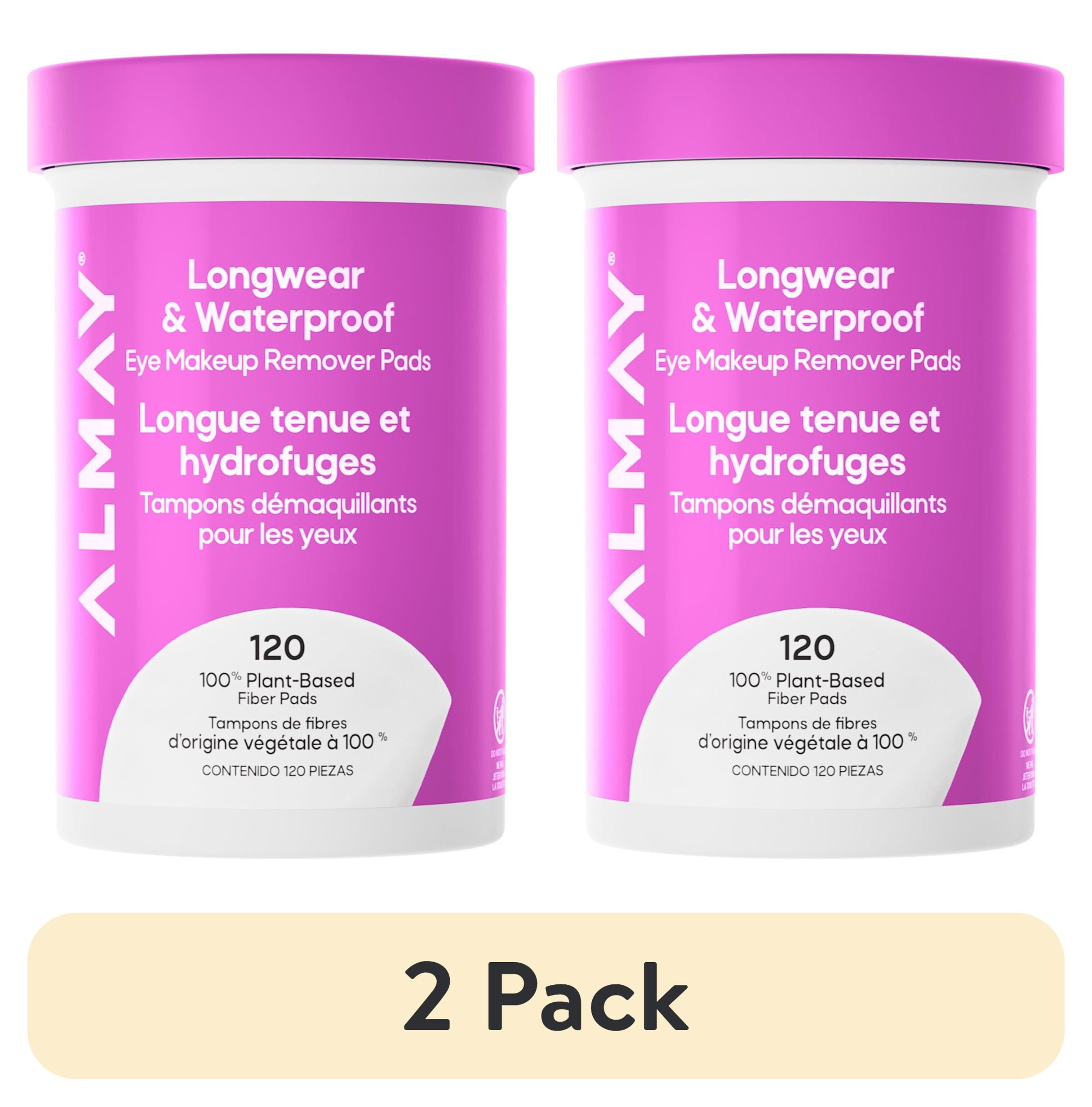(2 pack) Almay Longwear & Waterproof Eye Makeup Remover Pads, 120 count