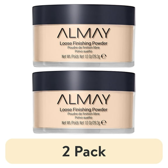 (2 pack) Almay Loose Finishing Powder, Matte Finish, Lightweight, 100 Light