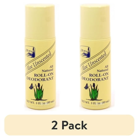 (2 pack) Aloe Based Roll-On Deoderant (Unscented) by Alvera - 3 Ounces