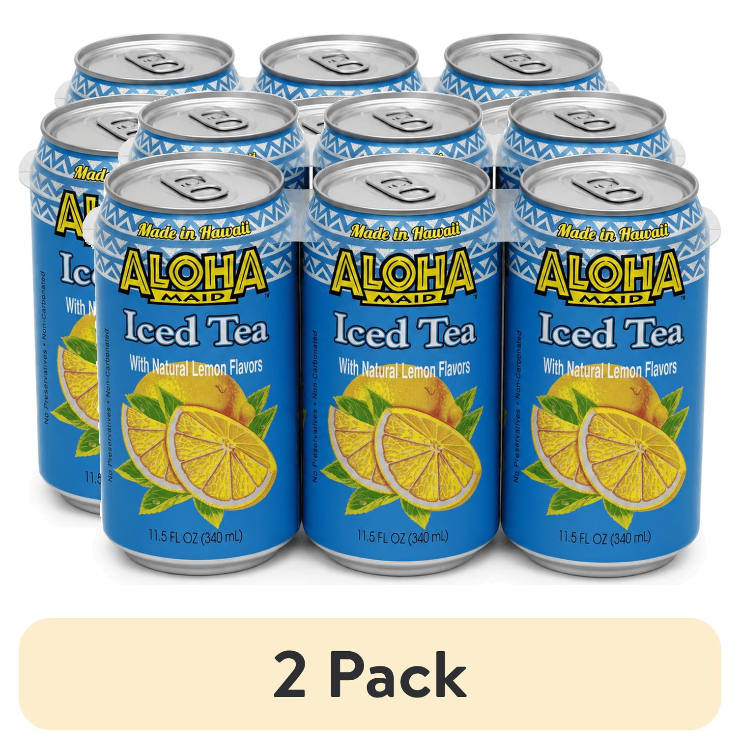 (2 pack) Aloha Maid Iced Tea 6 Pack / 11.5 fl oz - Walmart.com