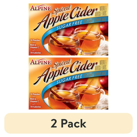 (2 pack) Alpine Sugar Free Spiced Apple Cider Instant Drink Mix