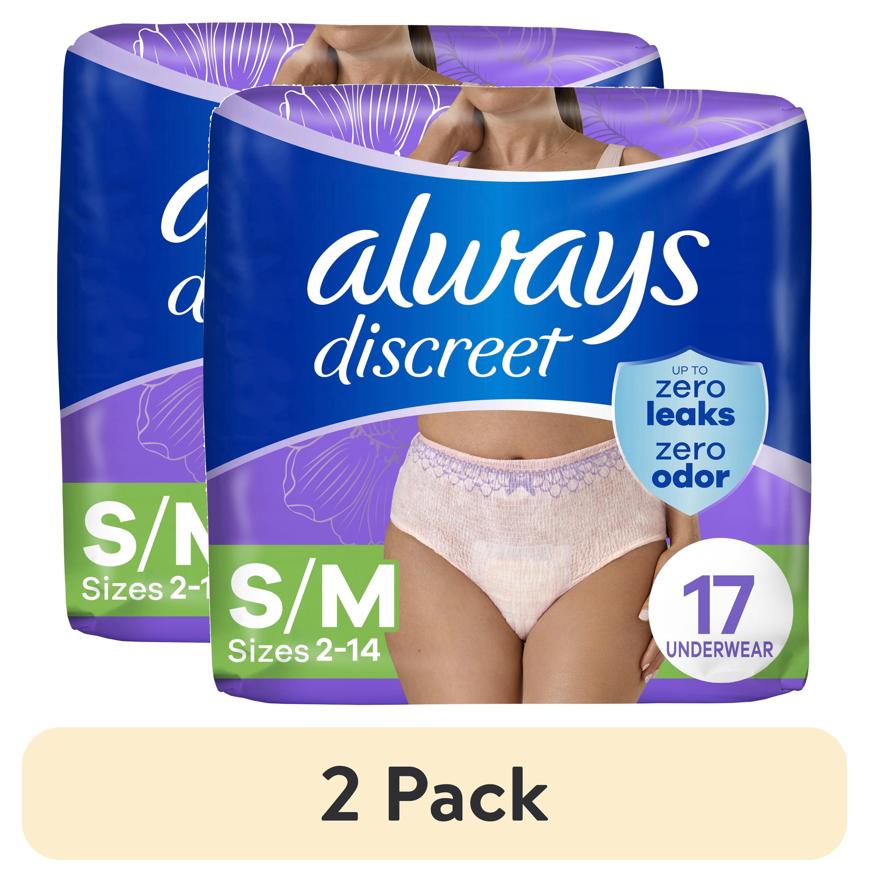 Always Discreet Large Incontinence Underwear for Women, Maximum