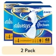 thumbnail image 1 of (2 pack) Always Infinity FlexFoam Pads, Size 4, Overnight, Wings, Unscented, 48 Count, 1 of 14