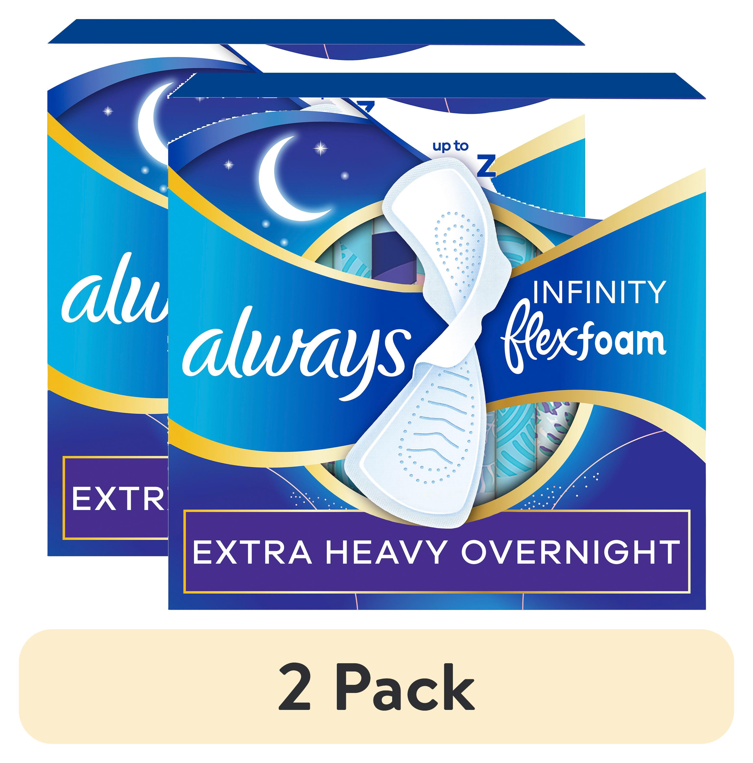Always Infinity with FlexFoam Pads, Size 5, Extra Heavy Overnight