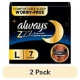 thumbnail interactive-video image 1 of (2 pack) Always ZZZ Overnight Disposable Period Underwear Size L, 7 Count, 1 of 16