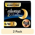 thumbnail image 1 of (2 pack) Always ZZZ Overnight Disposable Period Underwear Size S-M, 7 Count, 1 of 14