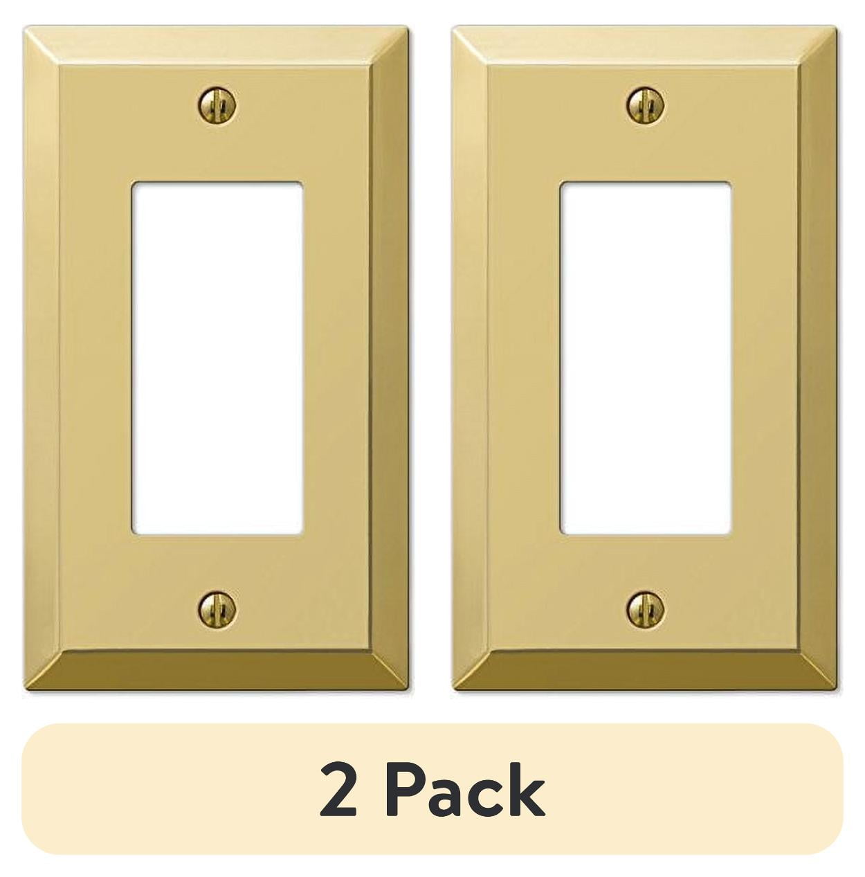 (2 pack) Amerelle 1-Gang Stamped Steel Rocker Decorator Wall Plate ...