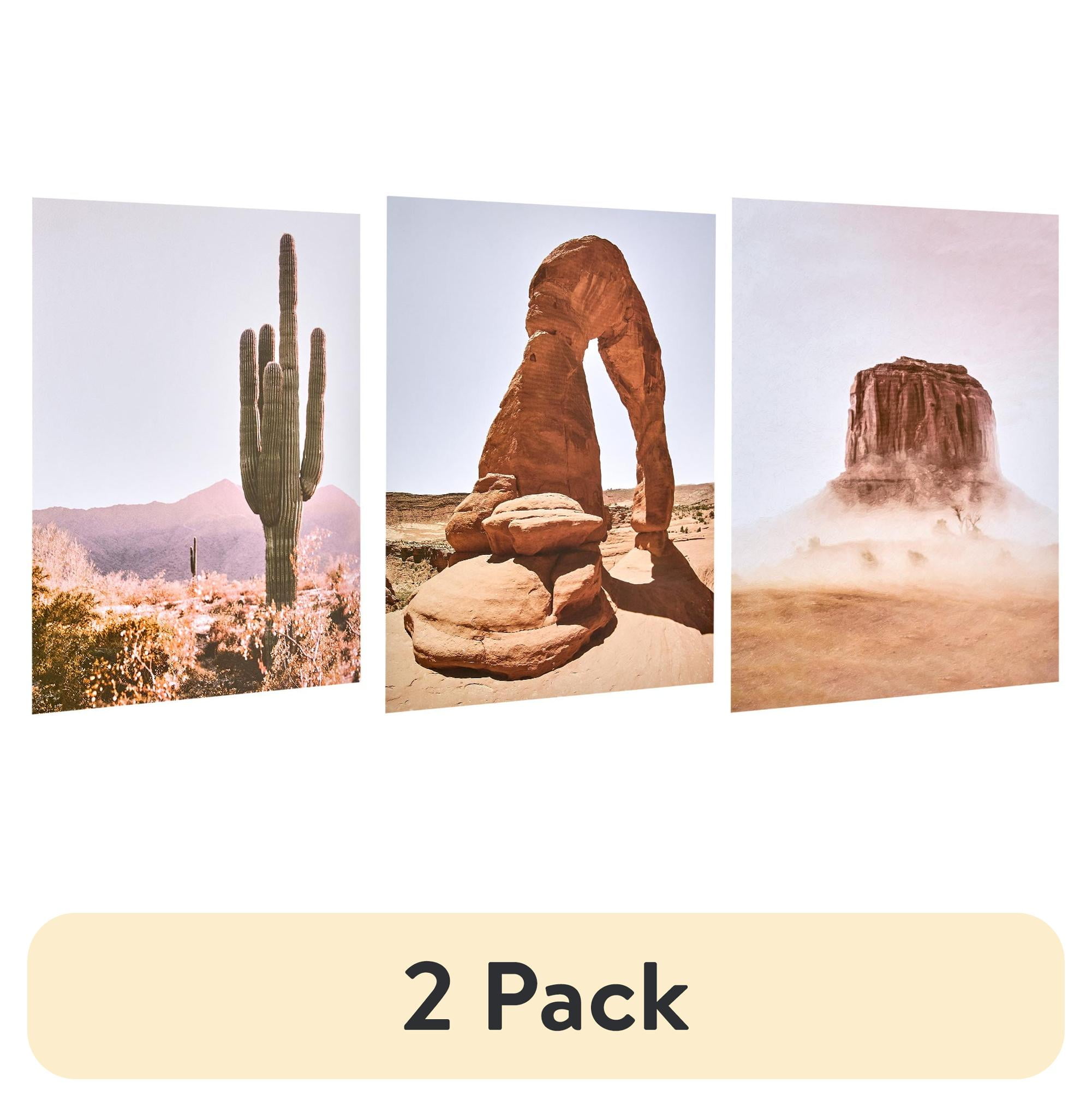 (2 pack) American Art Decor Desert 8" x 10" 3-Piece Print Set
