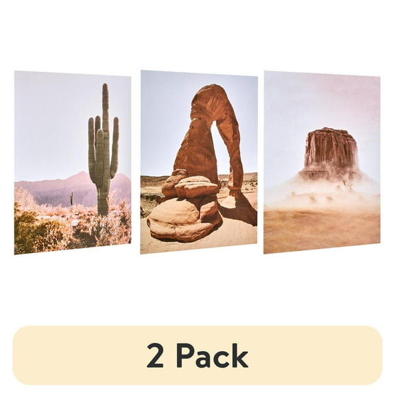 (2 pack) American Art Decor Desert 8" x 10" 3-Piece Print Set