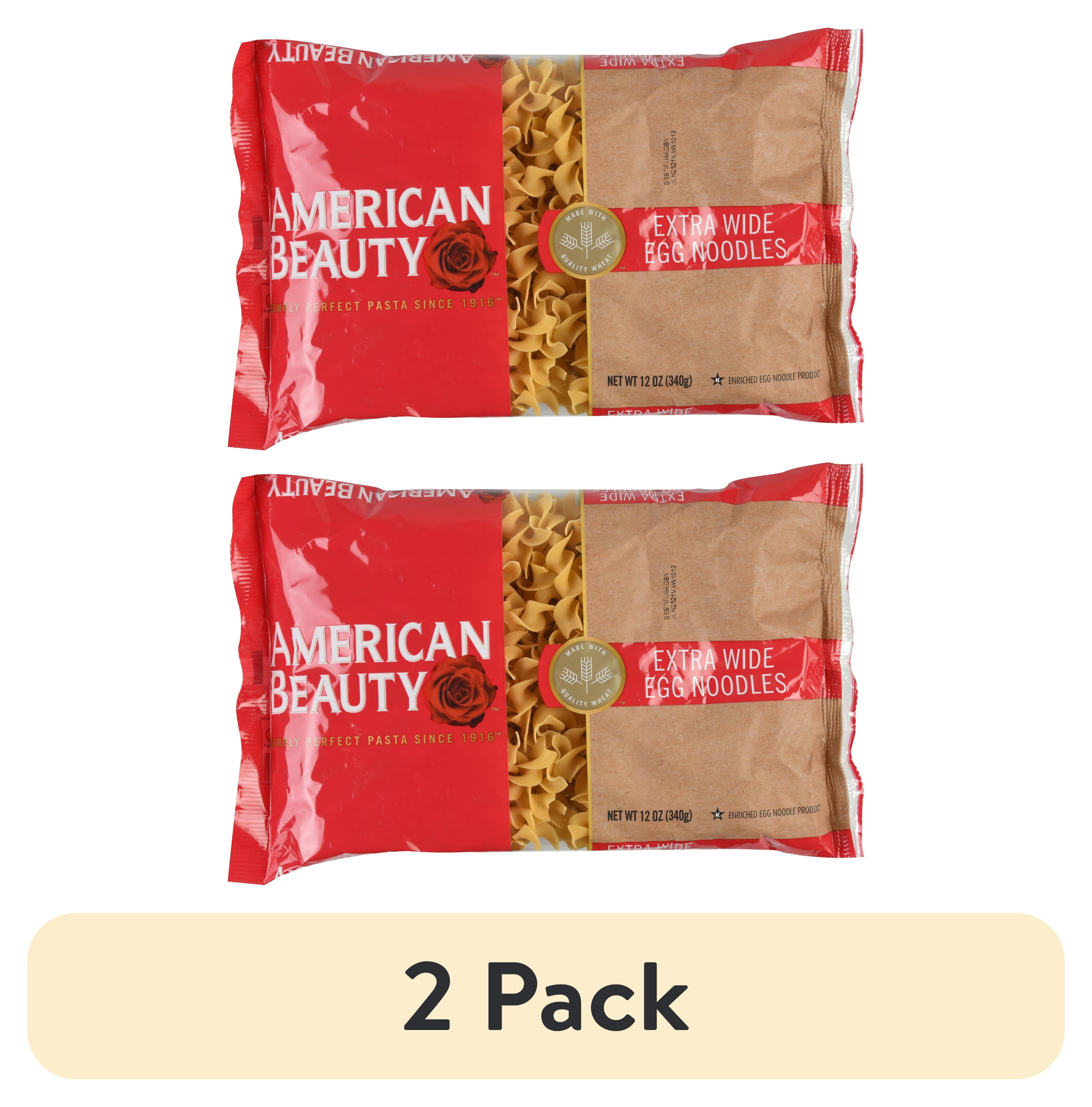 (2 pack) American Beauty Extra Wide Egg Noodle, 12-Pack (12 oz Each) – for Stroganoff, Soups & Casseroles