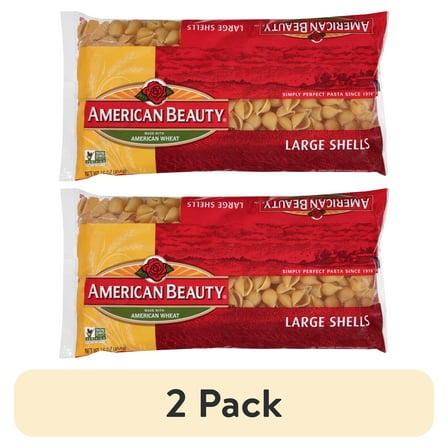 (2 pack) American Beauty 16 oz Large Shell Pasta