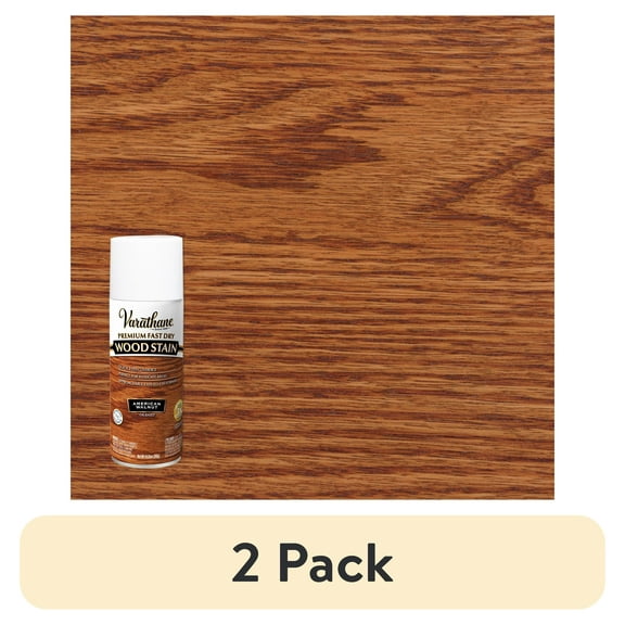 (2 pack) American Walnut, Varathane Premium Fast Dry Interior Wood Stain Spray-386449, 10.25 oz Aerosol, 6 Pack