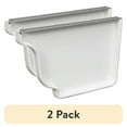 thumbnail image 1 of (2 pack) AMERIMAX HOME PRODUCTS 33006 5-Inch Galvanized Right End Cap, White, 1 of 3