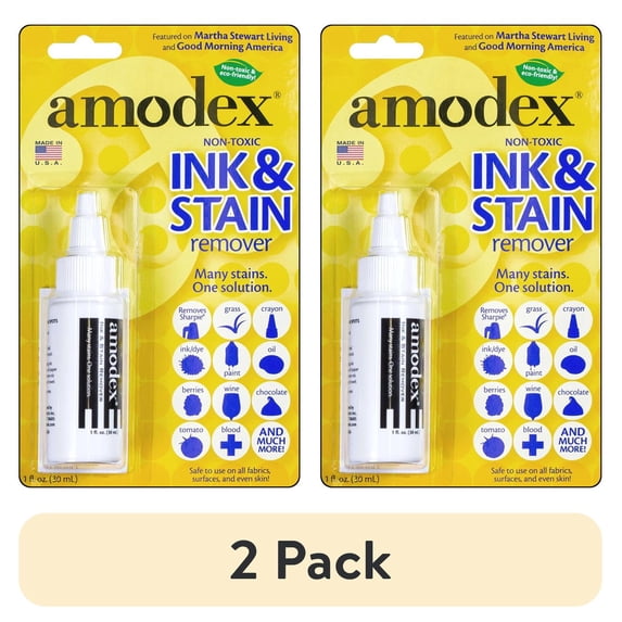 (2 pack) Amodex Ink & Stain Remover 1oz