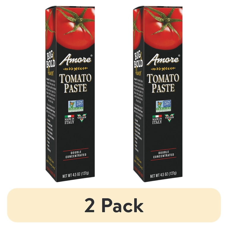 2 pack) Panos Brands Amore Tomato Paste, 4.5 oz - Walmart.com