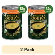 (2 pack) Amy’s Soup, Organic Light in Sodium Split Pea Soup, Made With Organic Vegetables, Canned Soup, 14.1 Oz
