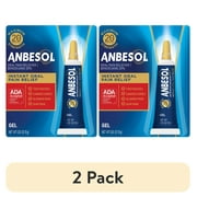 (2 pack) Anbesol Gel Maximum Strength, Instant Oral Pain Relief, 0.33 oz.