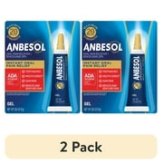 (2 pack) Anbesol Gel Maximum Strength, Instant Oral Pain Relief, 0.33 oz.