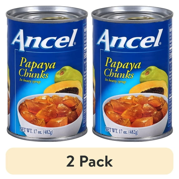 (2 pack) Ancel Papaya Chunks 17 oz by Goya